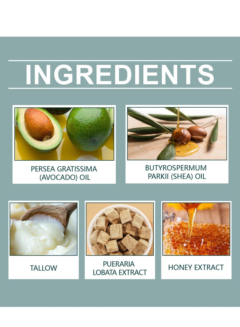وودسليب كريم الشحم البقري ، كريم ترطيب الشحم البقري ، كريم الشحم الطبيعي ، بلسم الشحم البقري للأغذية العشبية ، للعناية بالبشرة والوجه والجسم ، للبشرة الحساسة 60 جرام - Image 2