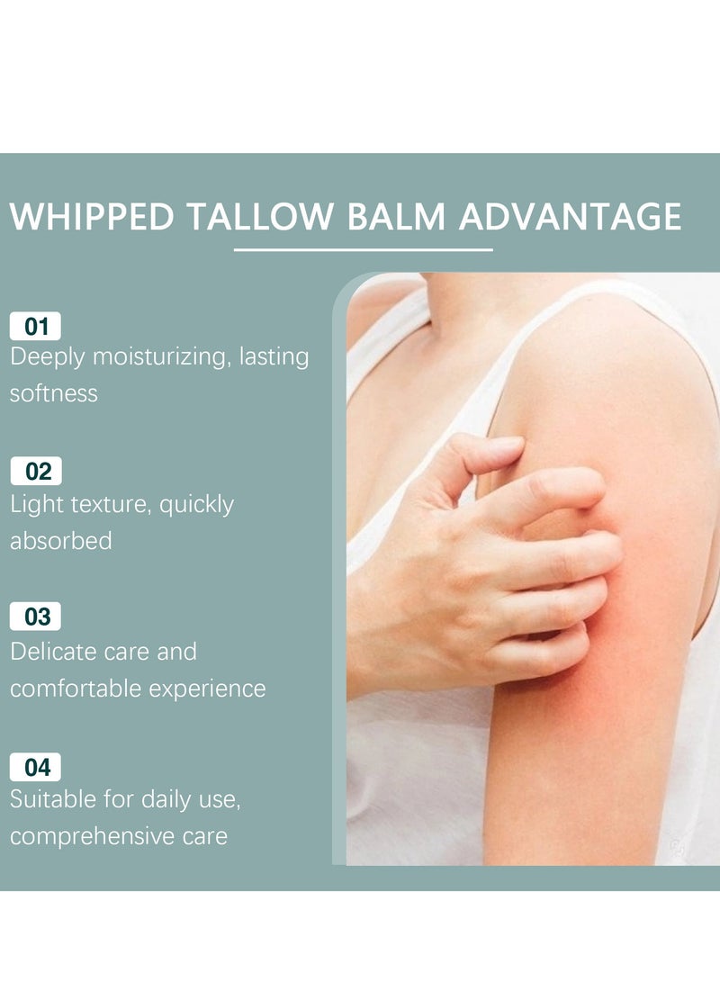 وودسليب كريم الشحم البقري ، كريم ترطيب الشحم البقري ، كريم الشحم الطبيعي ، بلسم الشحم البقري للأغذية العشبية ، للعناية بالبشرة والوجه والجسم ، للبشرة الحساسة 60 جرام - Image 4