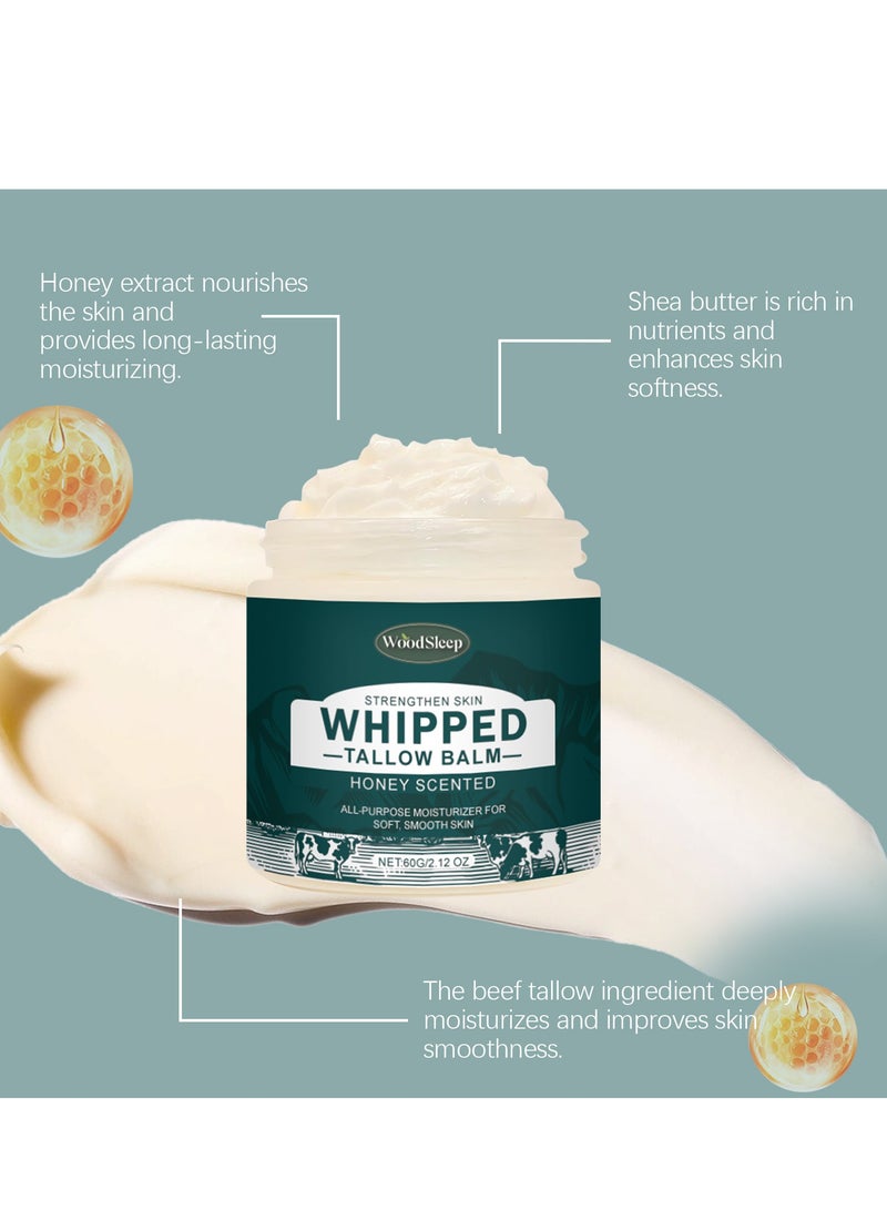 وودسليب كريم الشحم البقري ، كريم ترطيب الشحم البقري ، كريم الشحم الطبيعي ، بلسم الشحم البقري للأغذية العشبية ، للعناية بالبشرة والوجه والجسم ، للبشرة الحساسة 60 جرام - Image 5