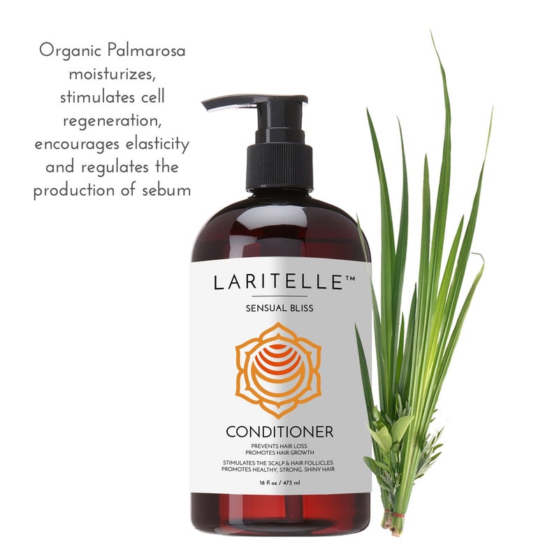 Laritelle Organic Conditioner Sensual Bliss â€“ 16â€¯oz â€“ Deep Hydration & Antiâ€‘Thinning, Organic Argan â€¢ Babassu â€¢ Apricot Kernel Oils & Keratin Protein â€“ Colorâ€‘Safe, Crueltyâ€‘Free - Image 4
