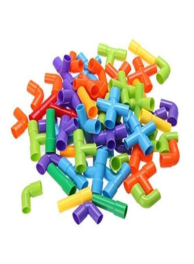 EUPHORIA Rk Toys New Pipes Multi Coloured Educational Play and Learn Plastic Building Block Set Pipes Puzzle Set - Blocks for Kids (56 Pieces) - Blocks Game - Image 2
