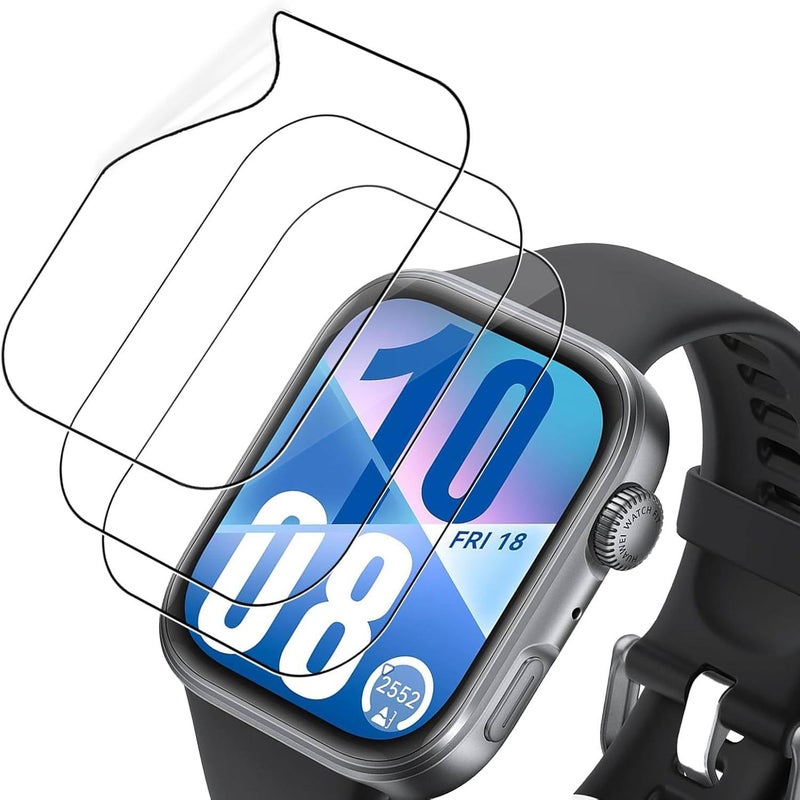 Vurtboly 3 Pack Screen Protector for Huawei Watch Fit 4/4 Pro 2025, Soft TPU Film, Scratch Resistant, Full Coverage, Bubble-Free - Image 3