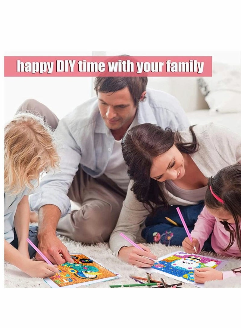 Zikra 5D Mosaic Arts and Crafts for Kids Ages 8 to 12 Girls Diamond Painting Sticker Keychains Set Number Painting Craft Gem Sticker Kit - Image 2