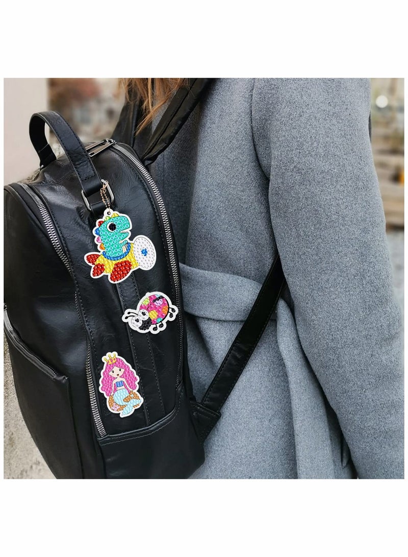 Zikra 5D Mosaic Arts and Crafts for Kids Ages 8 to 12 Girls Diamond Painting Sticker Keychains Set Number Painting Craft Gem Sticker Kit - Image 4