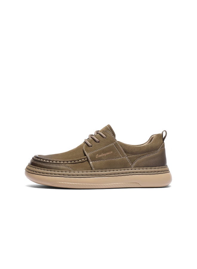 Belle Outdoor Trendy Work Shoes For Men, 2025 New Soft-soled Hazelnut Toast Shoes A1864am5, Khaki Color, Size 44 - Image 4