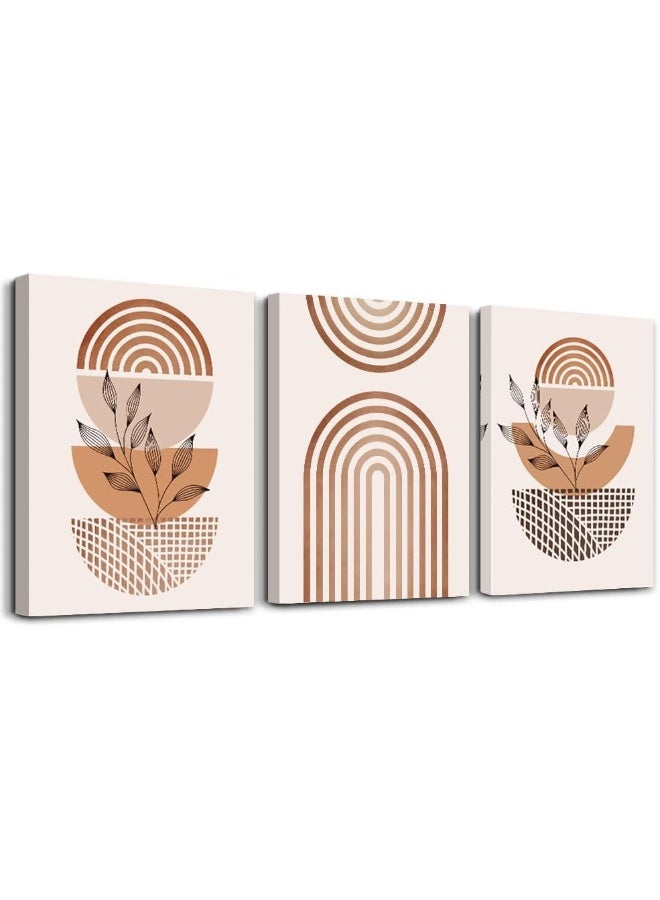 DZRWUBHS Boho Wall Decor Living Room Canvas Wall Art For Bedroom Abstract Line Wall Paintings Wall Decorations For Office Abstract Prints Artwork Room Wall Pictures Kitchen Home Decoration 3 Piece Set - Image 1