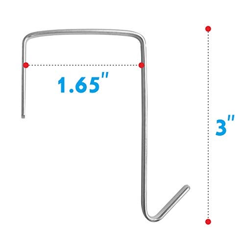 Vantasii 10 Pack Over The Door Metal Hook Hanger to Fit Interior Doors with Thickness from 1.65" - Image 2
