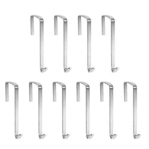 Vantasii 10 Pack Over The Door Metal Hook Hanger to Fit Interior Doors with Thickness from 1.65" - Image 1