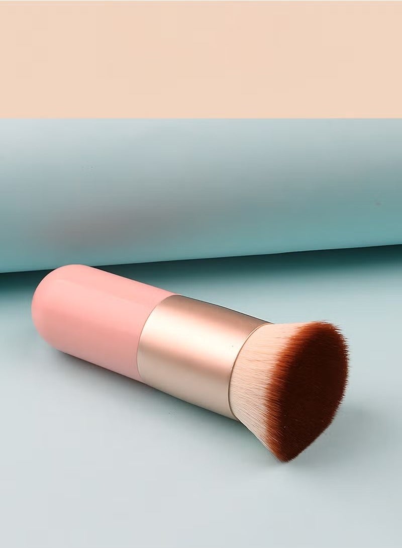 فرشاة الأساس للمكياج السائل ، فرشاة التسمير الذاتي فرش مكياج احترافية كابوكي تمزج أدوات مكياج البودرة المعدنية ، الوردي - Image 4