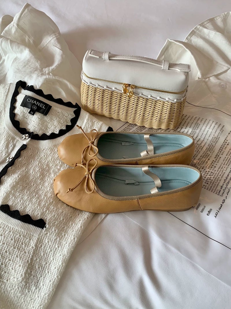 Invisible Height Increase Ballet Flats 2026 New Style Round Toe Bow Elastic Mary Jane Shoes