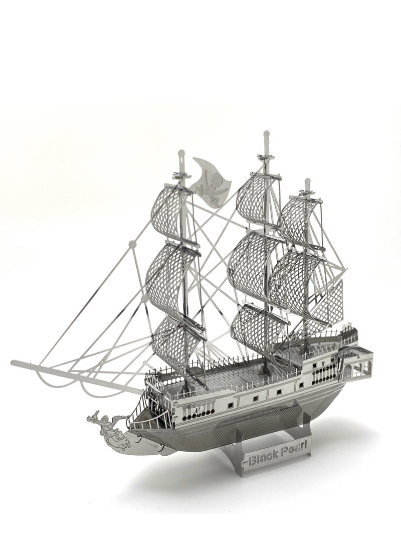 Metal Model Puzzle Kit, Pirate Ship Model Kits, Collection Brain Teaser Educational Puzzles , Difficult DIY for Assembly Desktop Ornament - Image 2