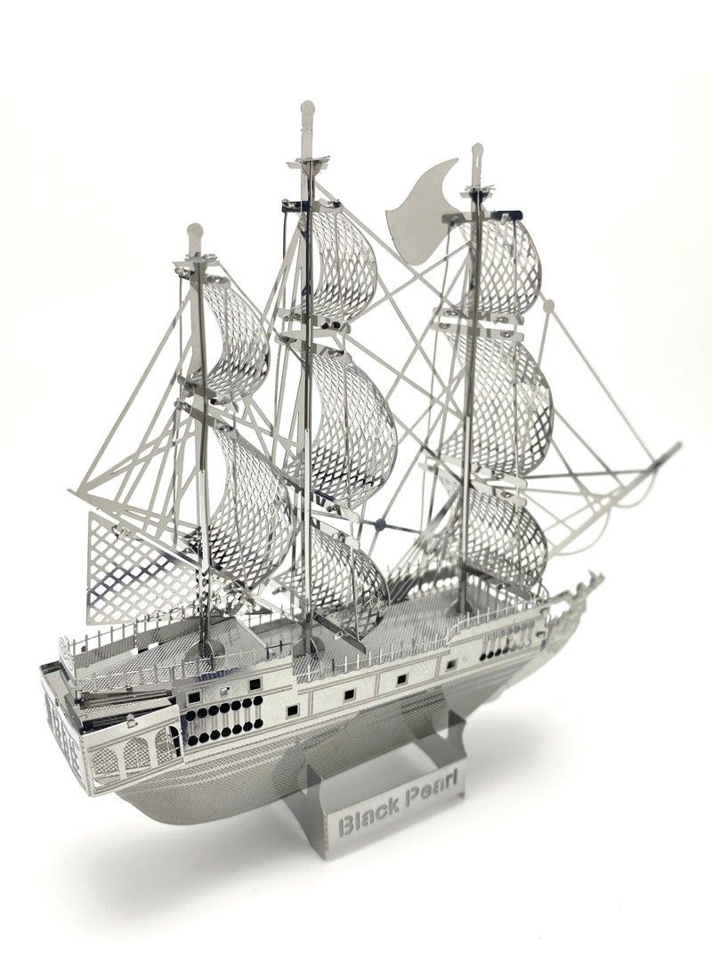 Metal Model Puzzle Kit, Pirate Ship Model Kits, Collection Brain Teaser Educational Puzzles , Difficult DIY for Assembly Desktop Ornament - Image 5