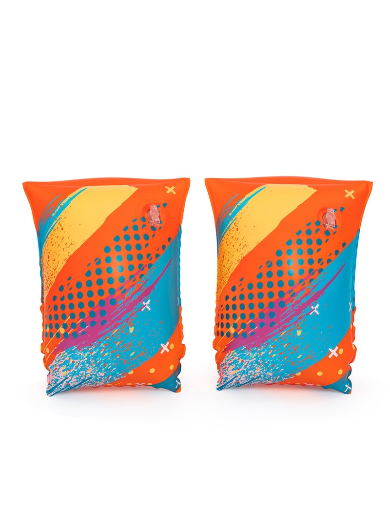 Bestway Swim Safe Inflatable Colorful Swimming Arm Bands 25x15cm - Image 1