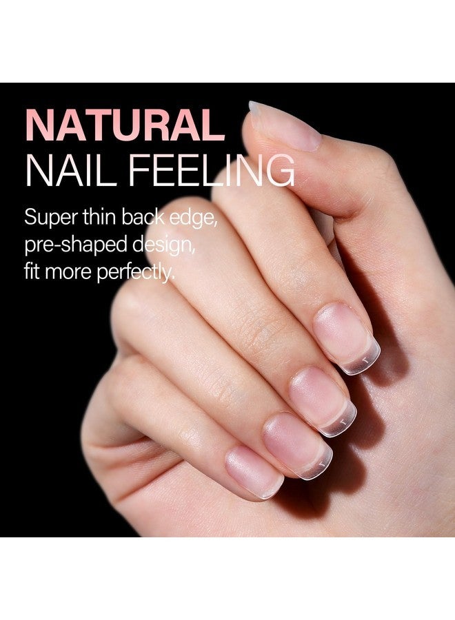 AILLSA Extra Short Square Nail Tips 450Pcs Full Cover Clear Nail Tips Matte No Need Files Upgraded Gel X Press On False Nail Tips For Nail Extension Fake Nail Tips Manicure 15 Sizes - Image 5