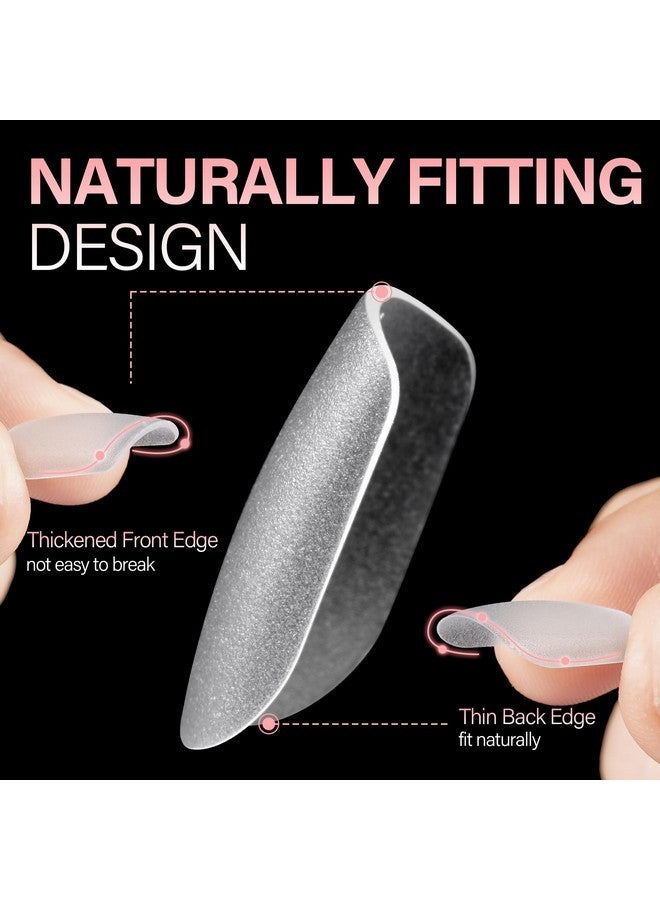 AILLSA Extra Short Square Nail Tips 450Pcs Full Cover Clear Nail Tips Matte No Need Files Upgraded Gel X Press On False Nail Tips For Nail Extension Fake Nail Tips Manicure 15 Sizes - Image 4