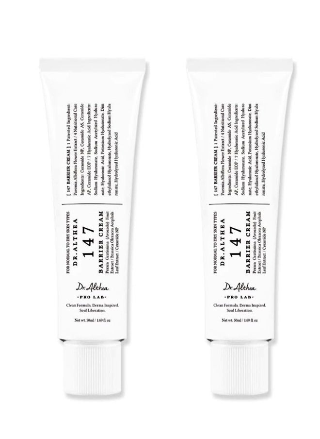 Dr.althea Dr.Althea 147 Barrier Cream Daily Skin Barrier Repair Care Deep Hydrating with Hyaluronic Acid & Ceramides Korean Vegan Skincare for All Skin Types 1.7 Fl Oz - Pack of 2  - Image 1