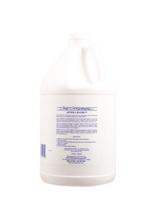 Chris Christensen Chris Christensen After U Bathe Final Rinse Solution, Groom Like a Professional, Adds Moisture and Resilience, No Waxes/Oils, Made in The USA, 128 oz  - Image 2