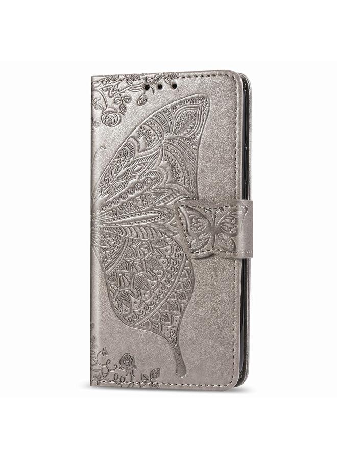 اس-توب جراب لهاتف OPPO Reno 4 PRO 4G جراب جلدي أفقي منقوش عليه زهرة حب الفراشة مع حامل / فتحة بطاقة / محفظة / حبل - Image 2