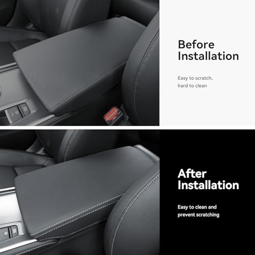 Bercicci Center Console Armrest Cover for Honda Accord 2023 2024 2025 Accessories Center Console Liner Leather Protection Armrest Cover (Black) - Image 2