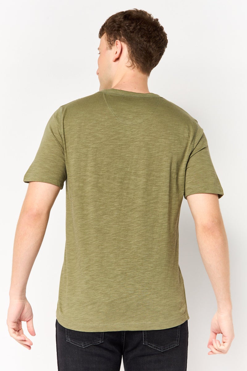 Project Essentials Men Sportswear Fit Short Sleeve Outdoor T-Shirt, Olive - Image 4