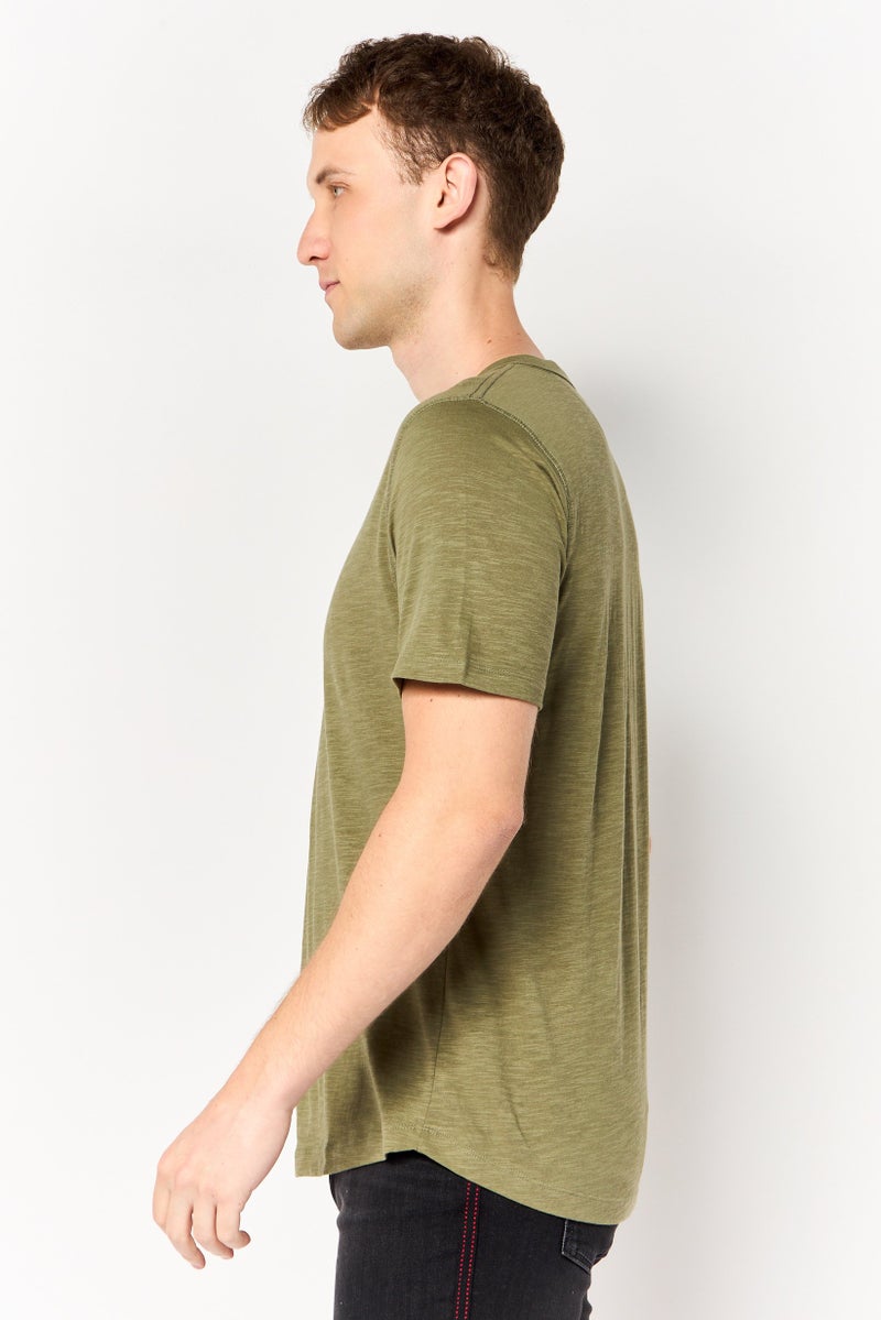 Project Essentials Men Sportswear Fit Short Sleeve Outdoor T-Shirt, Olive - Image 3