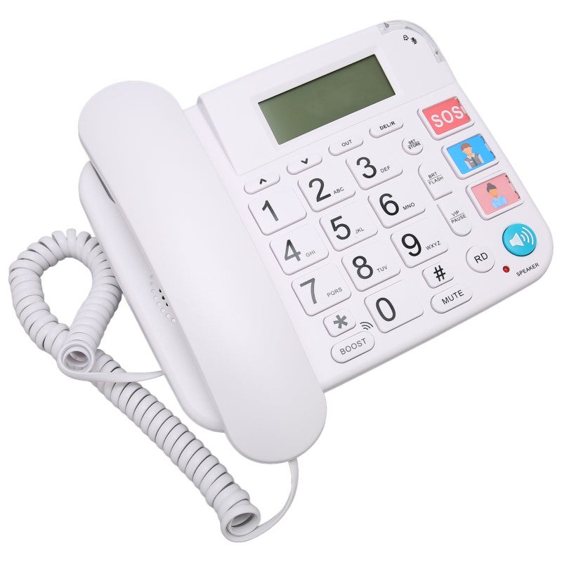 Big Button Corded Phone 3 Speed Dial Memory Numbers - LCD Backlit Caller Display Landline Telephone for Elderly - Image 4