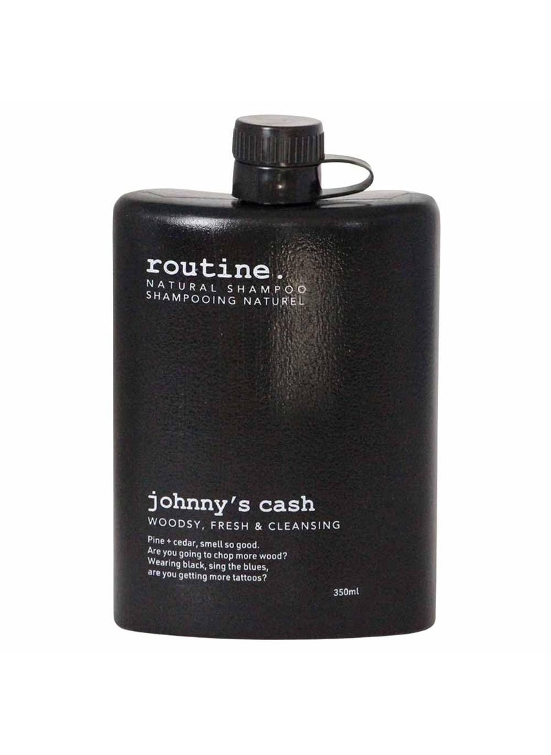routine Routine  Johnnys Cash 350ml Natural Shampoo Cedarwood Pine  Bergamot Color Safe  Botanicals  Vegan  Refillable no SLS or Parabens  No Synthetic Fragrance 
