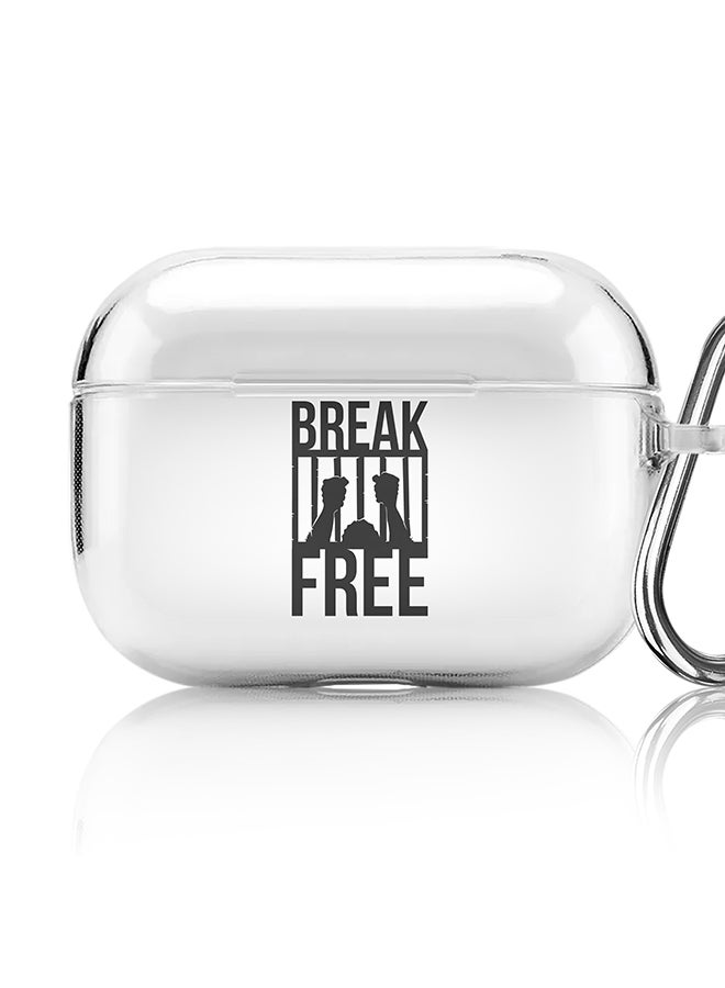 Stylizedd Classic Clear printed Case for Apple AirPods Pro 2nd Generation Thin Transparent Cover [Designed for Apple AirPods Pro 2nd Generation] - Break Free - Image 1