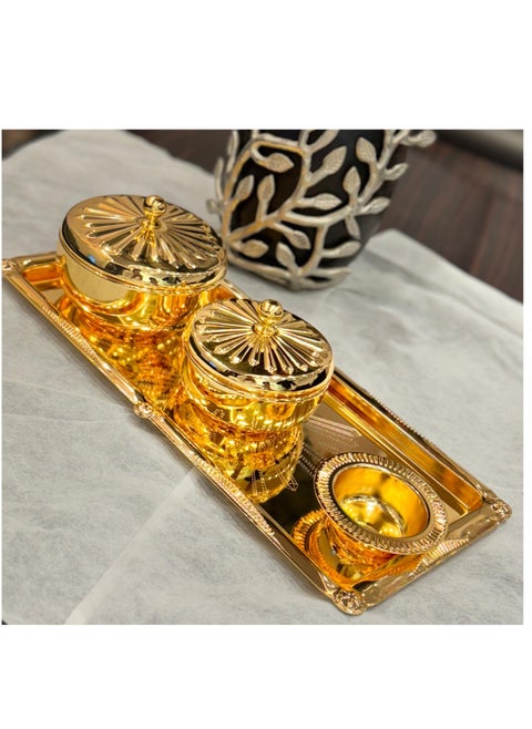 Set Of Dates With Gold Plate And Fasam Plate