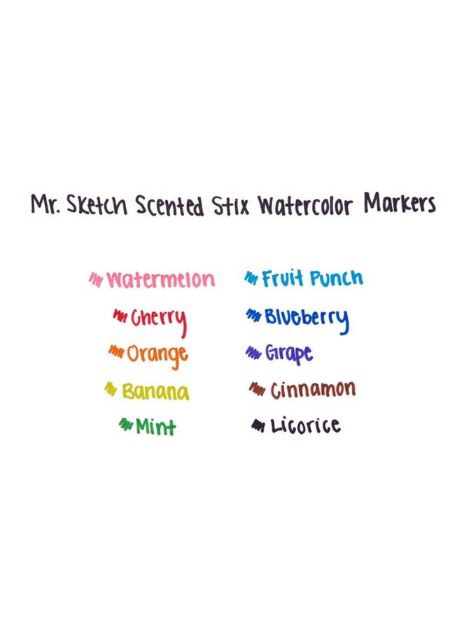 مستر.سكيتش أقلام تحديد معطرة من مستر سكتش، برأس رفيع، ألوان متنوعة، 10 قطع - Image 5