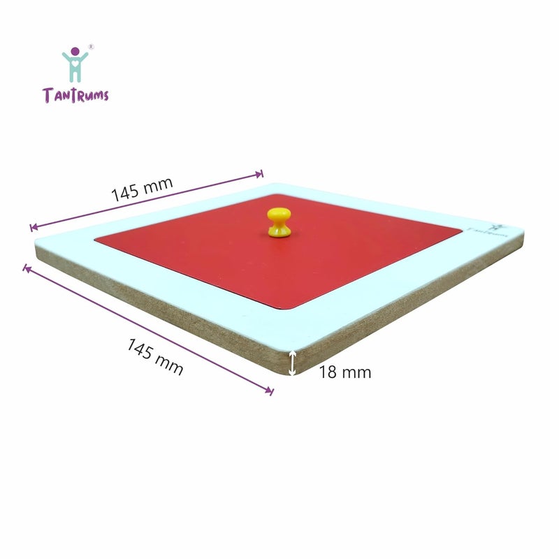 Tantrums Multicolor Educational Geometry Shapes Board - Square, Circle, Triangle Puzzle for Early Childhood Learning - Image 2