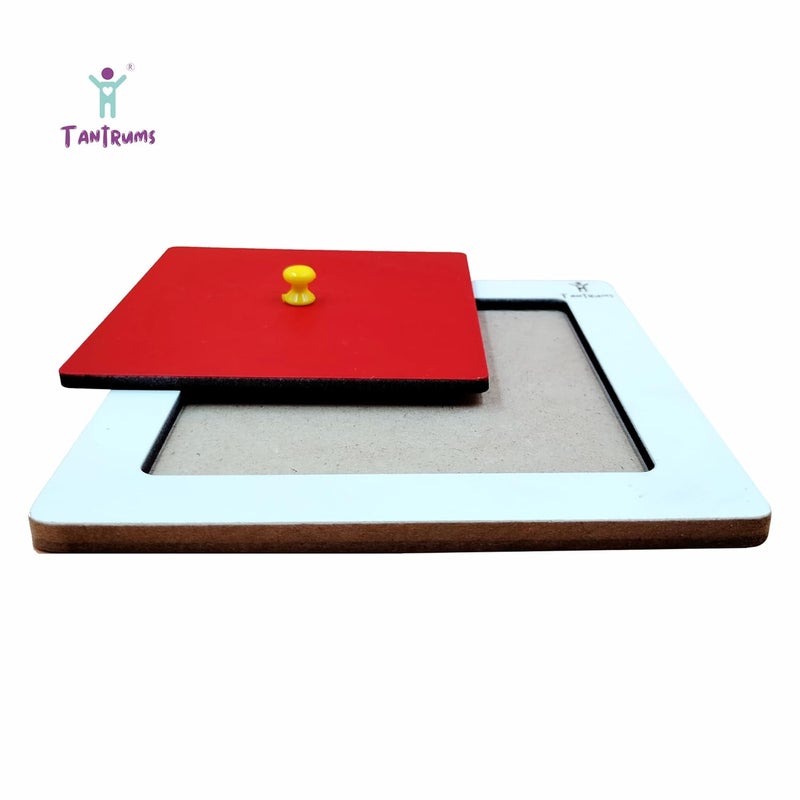 Tantrums Multicolor Educational Geometry Shapes Board - Square, Circle, Triangle Puzzle for Early Childhood Learning - Image 3