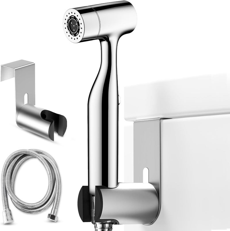 KIMCHUL Handheld Bidet Sprayer with Toilet Hose | Dual Spray Modes | Leak-Proof ABS | for Feminine Wash, Baby & Pet Care (Mirrors, 1 Set) - Image 1