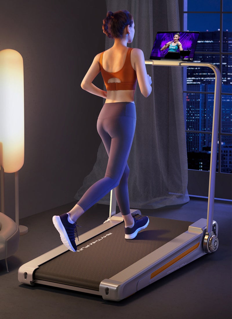 YPOO - 0.8-8km/H Small Household Treadmill With Handrails, Soft Running Board, Shock Absorption, Noise Reduction System Treadmill, Free Installation - Image 1