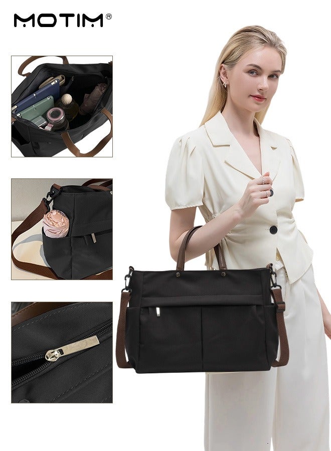 Motim 15 Inch Laptop Bag Tote Bag, Waterproof Lightweight Computer Briefcase, Women Large Capacity Handbags Shoulder Bag for Office, Shopping, Travel  - Image 1