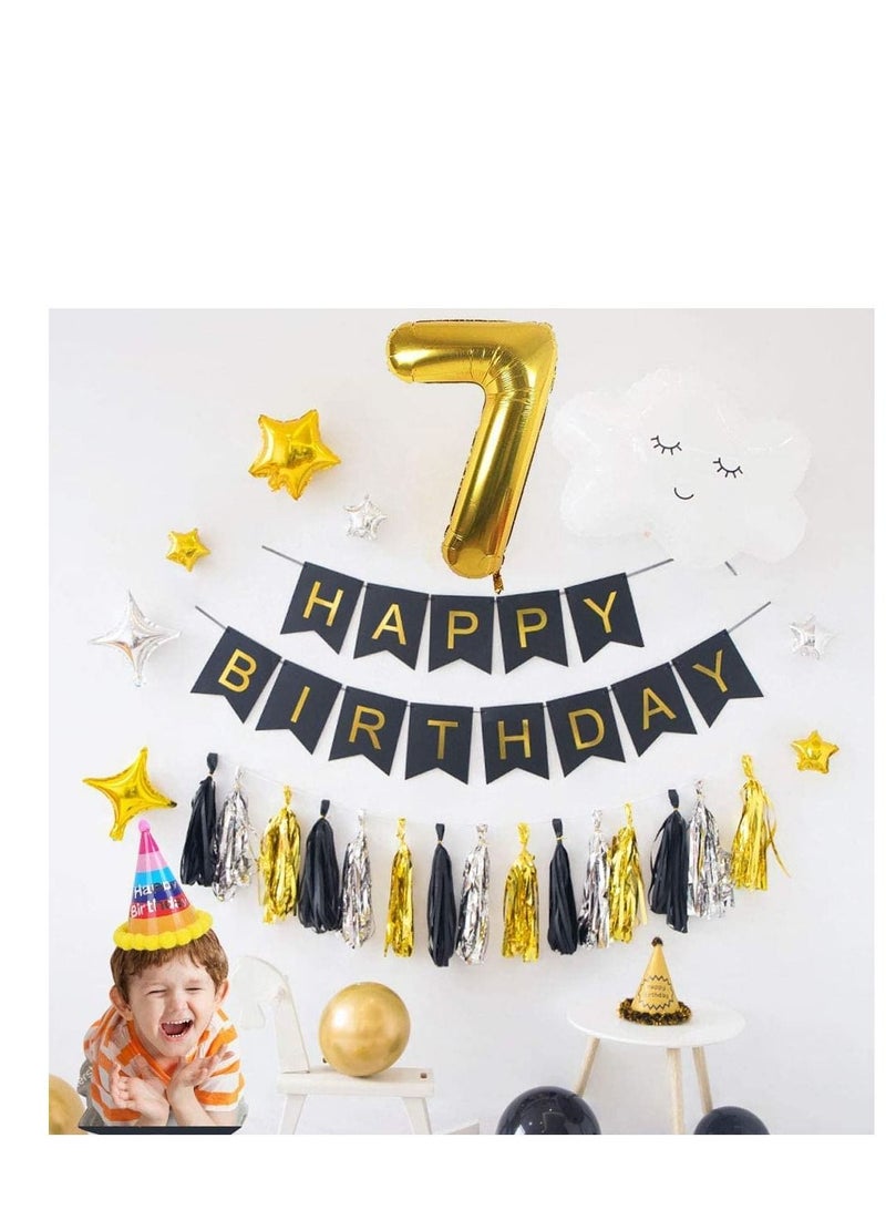 MARKQ بالونات أرقام مقاس 40 بوصة، بالونات هيليوم كبيرة من رقائق الذهب لتزيين حفلات الزفاف وأعياد الميلاد (رقم 7) - Image 5