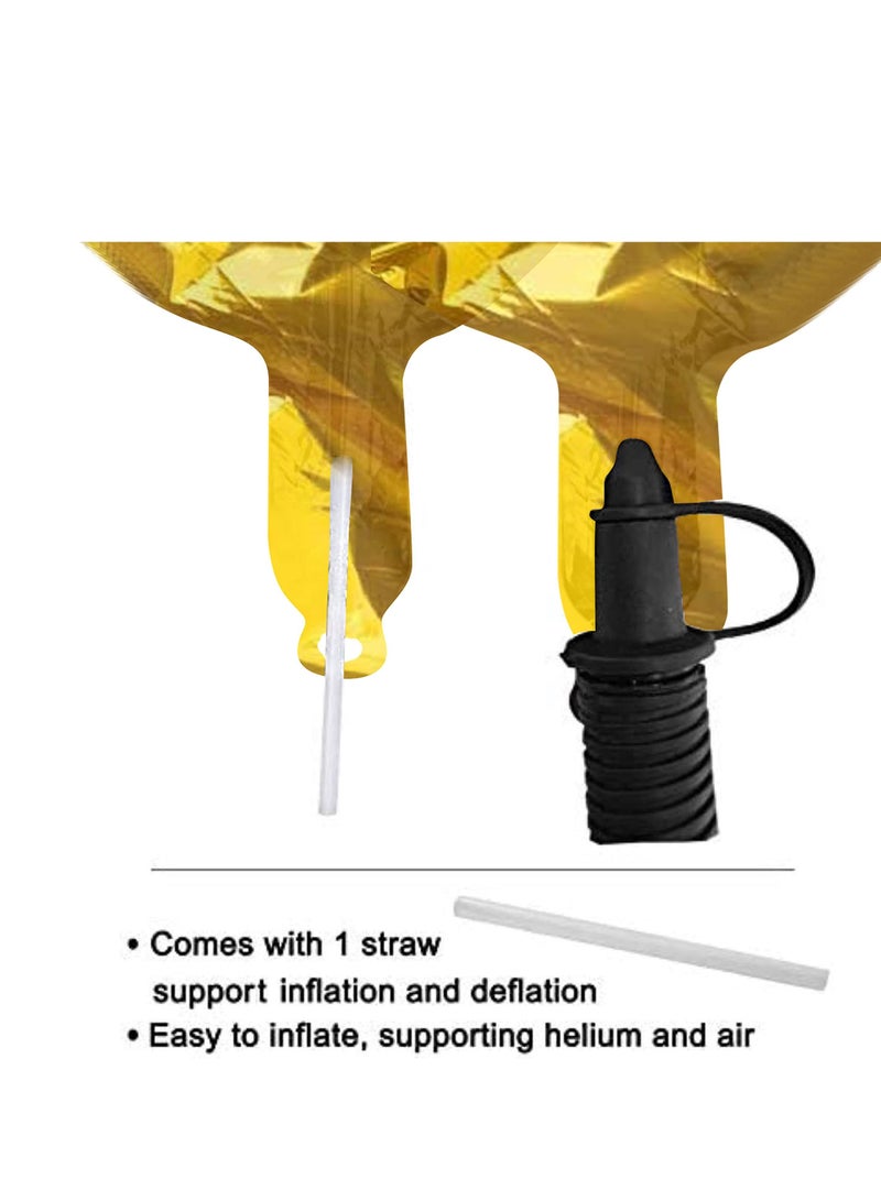 MARKQ بالونات أرقام مقاس 40 بوصة، بالونات هيليوم كبيرة من رقائق الذهب لتزيين حفلات الزفاف وأعياد الميلاد (رقم 7) - Image 4