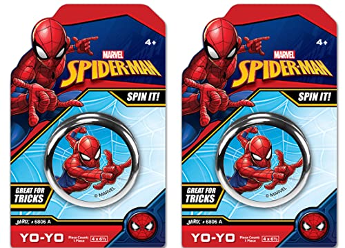 JARU Marvel Avengers Toys YoYo Toy 2 Units Spiderman Fidget Toy Superheroes Spiderman Hulk Kids Yoyo Beginner String Trick Kids YoYo Game Fidget Toys for Boys Spid68062s - Image 1