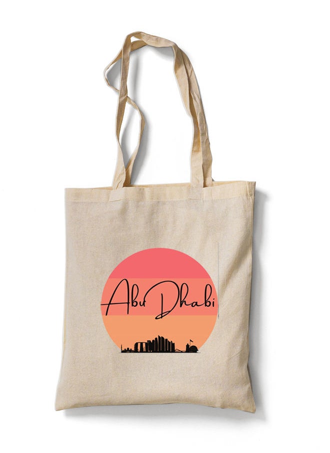 FORZA RAGAZZI - Reusable Eco-Friendly Cotton Canvas Tote Bag/ Shopping/ Shoulder Bag Abu Dhabi Sun - Image 1