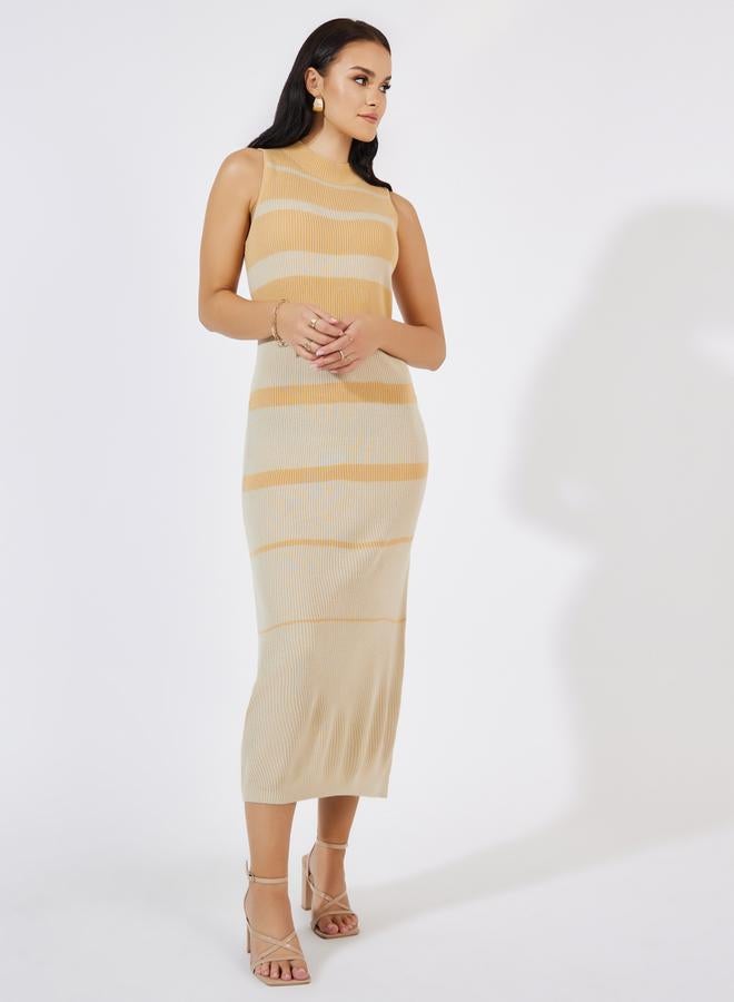 Styli Sleeveless Stripe Dress  - Image 3