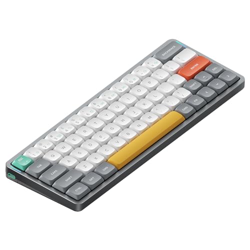 nuphy Air60 V2 Portable Wireless Keyboard 60 Low Profile Mechanical Keyboard Support QMKVIA Compatible with Windowsmac OSLinux Supports Bluetooth 5124GHzWired USBC GreyGateron Aloe Switch - Image 1