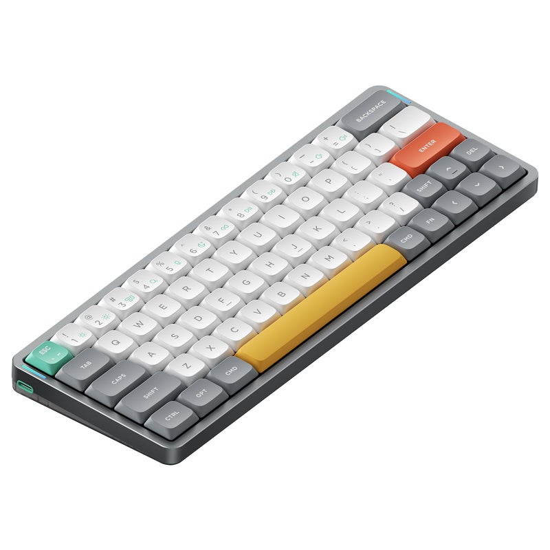 nuphy Air60 V2 Portable Wireless Keyboard 60 Low Profile Mechanical Keyboard Support QMKVIA Compatible with Windowsmac OSLinux Supports Bluetooth 5124GHzWired USBC GreyGateron Aloe Switch - Image 2