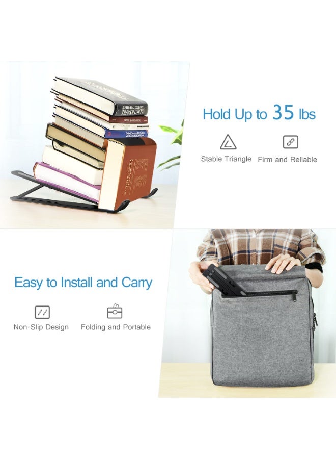 Laptop Stand, Laptop Stand Stand Stand, Tablet Stand, 6-Angle Adjustable Aluminum Ergonomic Foldable Portable Desktop Stand, Compatible With 10-15.6 Inches, Black - Image 5