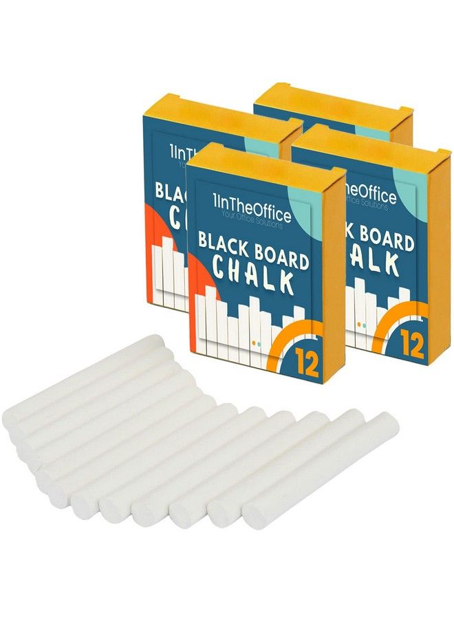 1InTheOffice Blackboard Chalk White Chalk Dustless White Chalkboard Chalk 48 Pack - Image 2