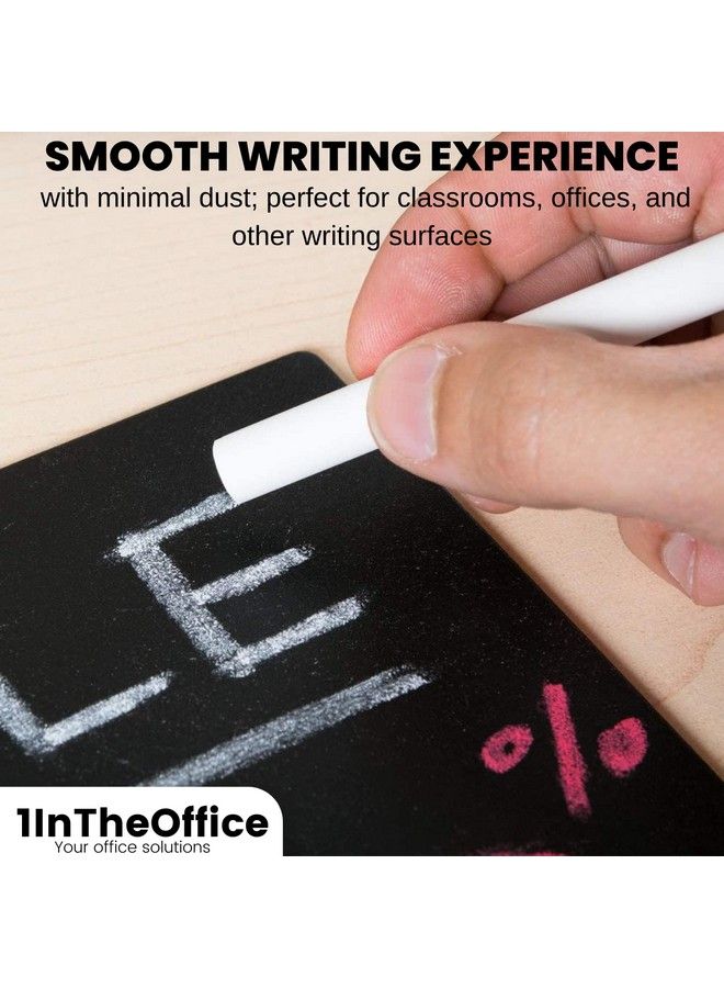 1InTheOffice Blackboard Chalk White Chalk Dustless White Chalkboard Chalk 48 Pack - Image 4