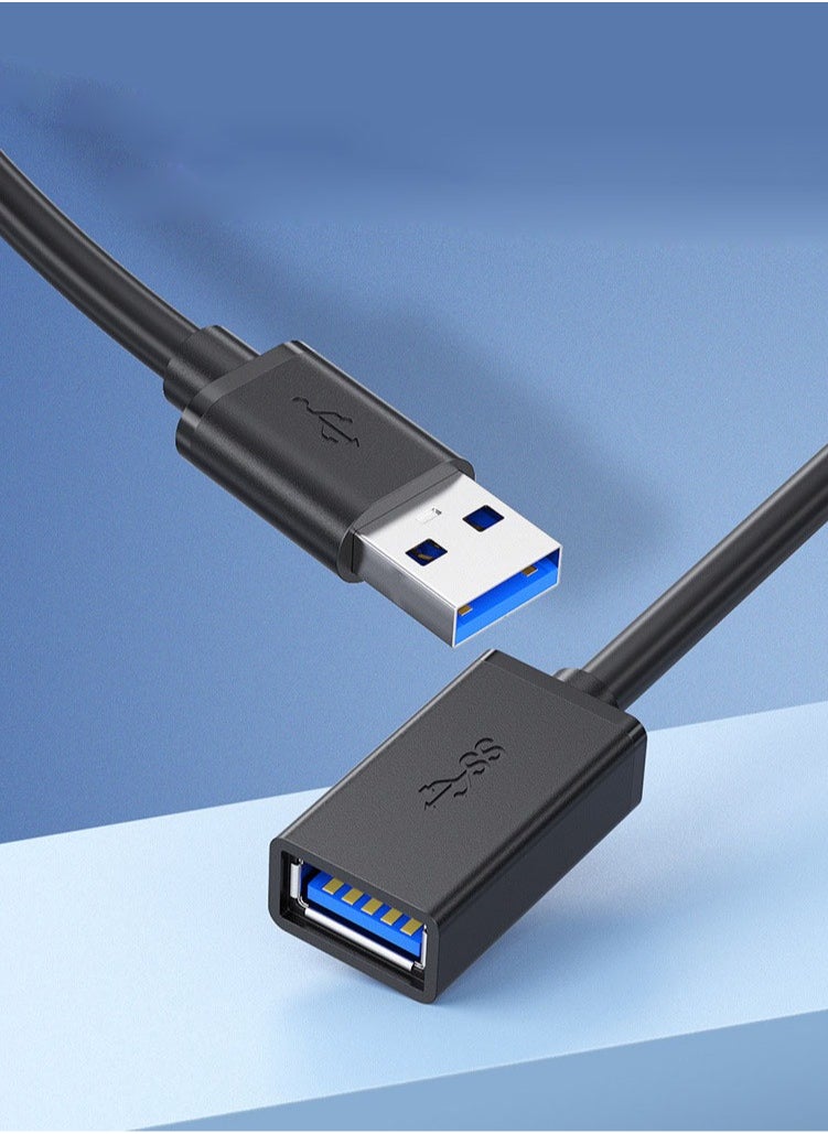General - USB 3.0 Extension Cable - 1.5m  A-Male to A-Female Extender Cord - USB Data Cable for Computer, U Disk, Mouse, and Keyboard - Lengthened Connection USB Extension Cable - Image 1