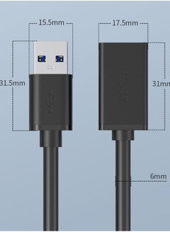 General USB 3.0 Extension Cable - 1.5m  A-Male to A-Female Extender Cord - USB Data Cable for Computer, U Disk, Mouse, and Keyboard - Lengthened Connection USB Extension Cable  - Image 5