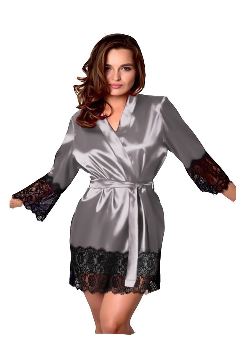 Women's satin robe