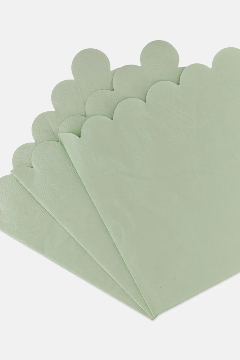 Muy Mucho 20 Piece Of Cocktail Paper Napkins 24 x 24 cm, Sage Green