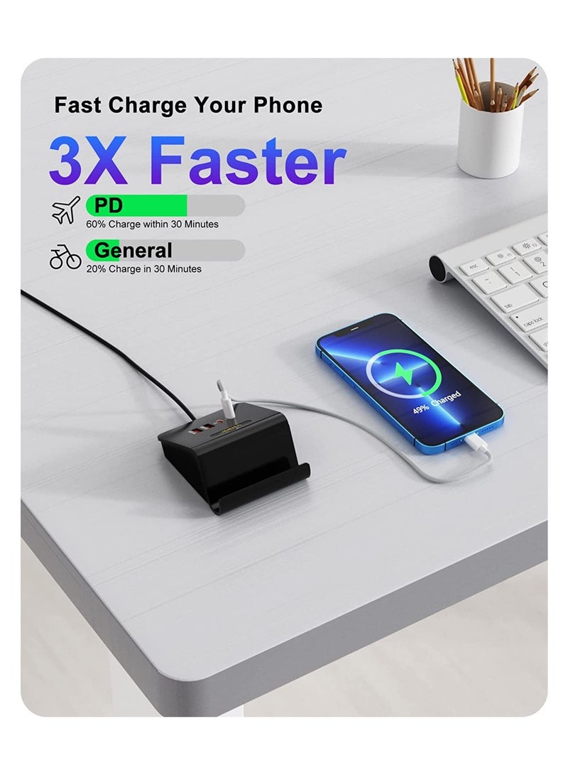 USB C Charger 45W Charging Station(Black) - Image 4